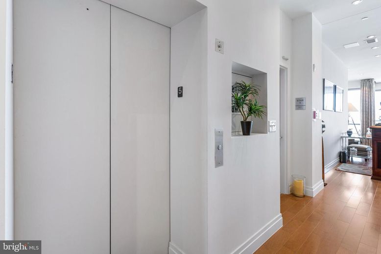 Elevator, Interior, Recessed Lighting, Wood Texture Flooring