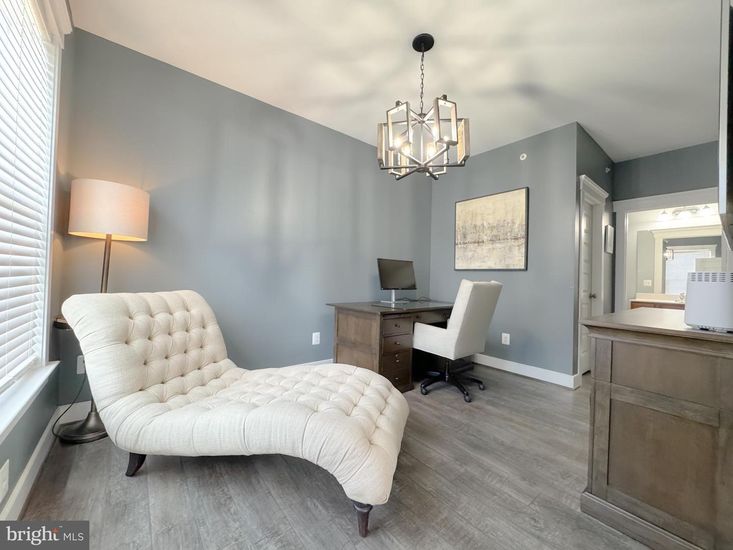 Home Office, Interior, Pendant Lights, Wood Texture Flooring