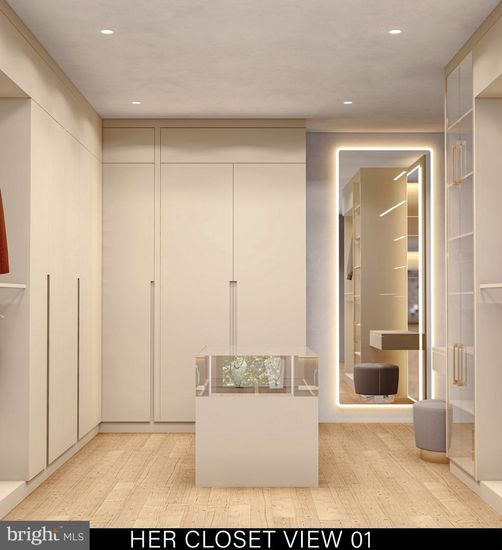 Interior, Recessed Lighting, Walk-in Closets, Wood Texture Flooring