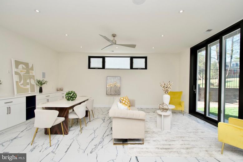 Dining room, Interior, Living room, Marble, Recessed Lighting