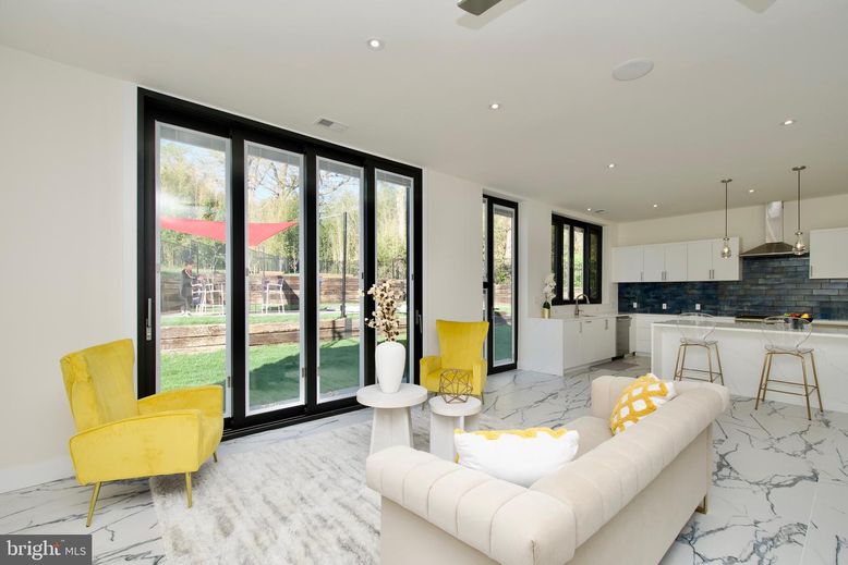 Interior, Kitchen, Living room, Marble, Pendant Lights, Recessed Lighting