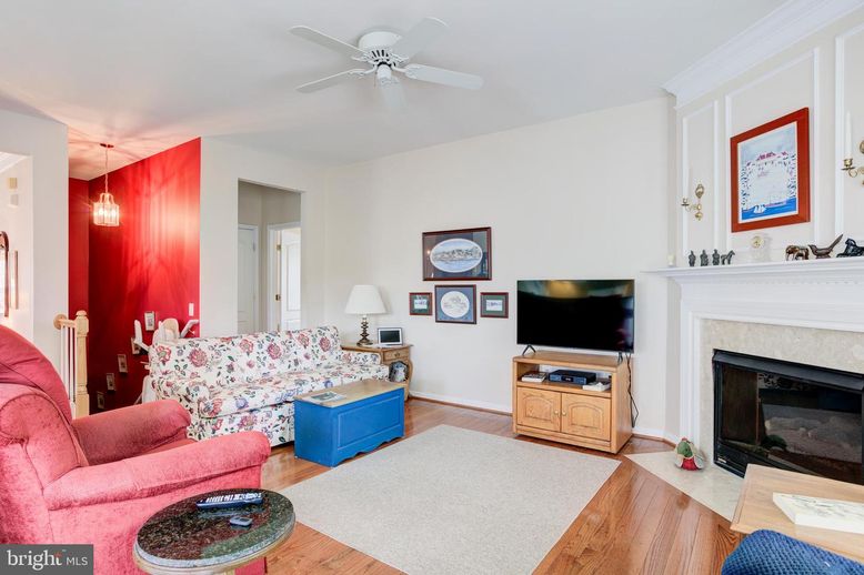 Fireplace, Interior, Living room, Pendant Lights, Wood Texture Flooring
