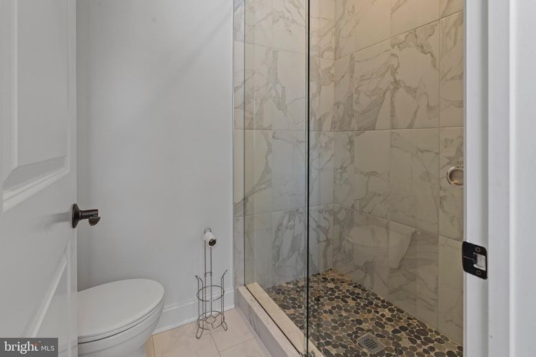 Bathroom, Glass Shower, Interior, Marble Walls