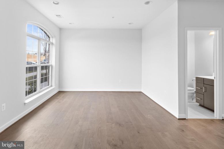Bathroom, Empty room, Interior, Recessed Lighting, Wood Texture Flooring