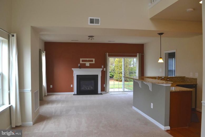 Empty room, Fireplace, Interior, Pendant Lights