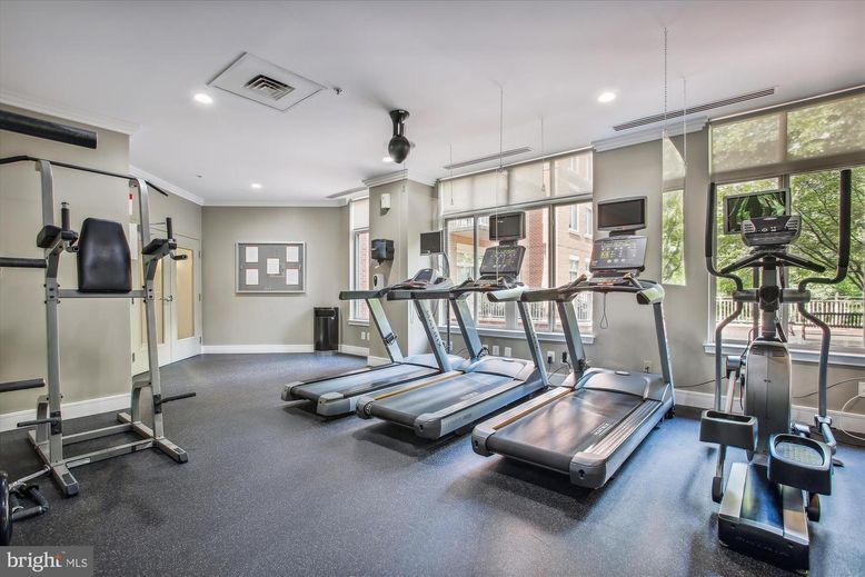 Fitness Equipment, Gym, Interior, Pendant Lights, Recessed Lighting