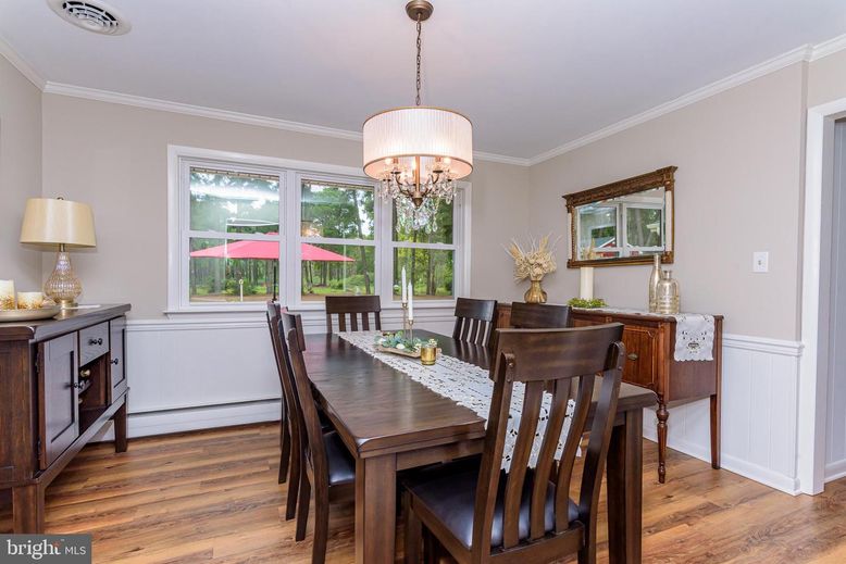 Chandelier, Dining room, Interior, Wood Texture Flooring