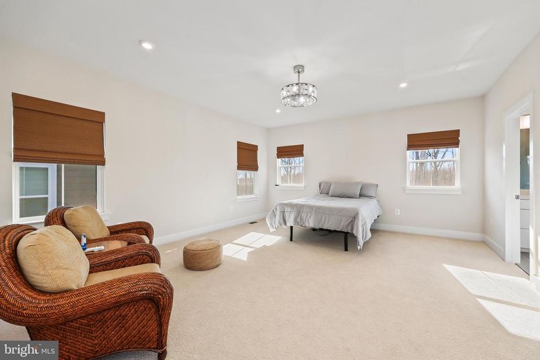 Bedroom, Chandelier, Interior, Recessed Lighting