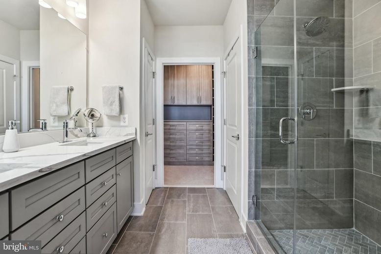 Bathroom, Dual Sink Vanities, Glass Shower, Interior
