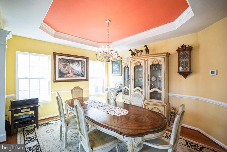 Chandelier, Dining room, Interior, Wood Texture Flooring