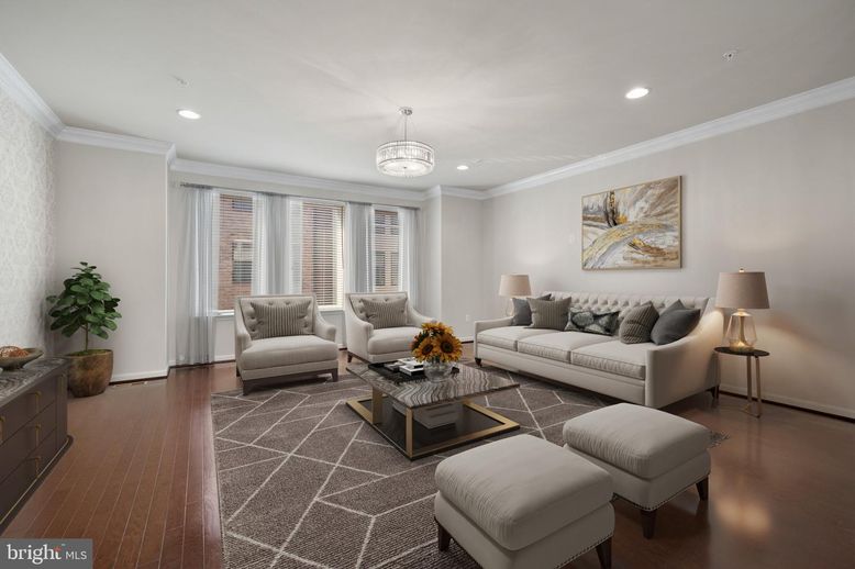 Chandelier, Interior, Living room, Recessed Lighting, Wood Texture Flooring