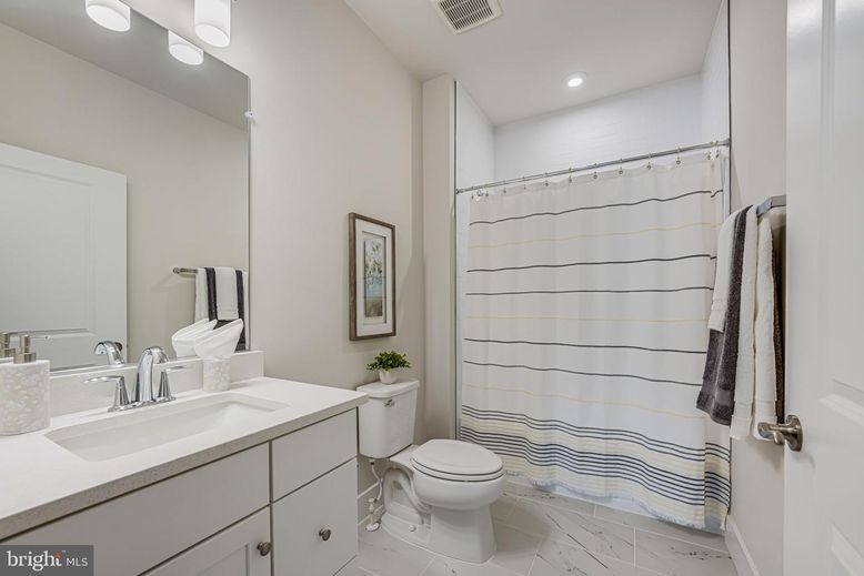 Bathroom, Interior, Marble, Recessed Lighting