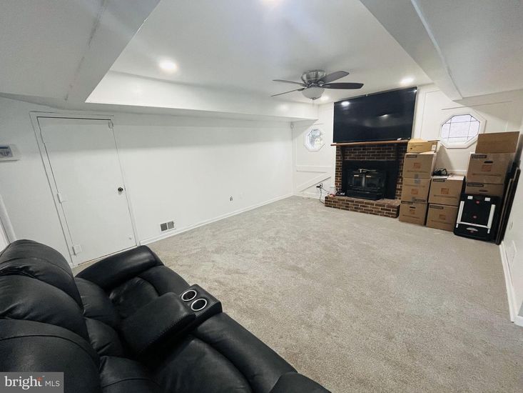 Home Theatre Room, Fireplace, Interior, Recessed Lighting