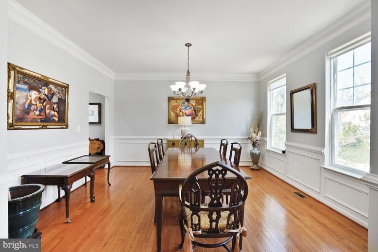 Chandelier, Dining room, Interior, Wood Texture Flooring