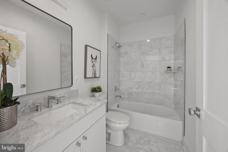 Bathroom, Glass Shower, Interior, Marble Walls, Recessed Lighting