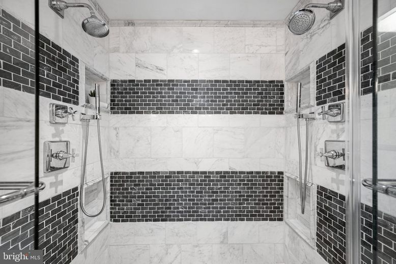Bathroom, Glass Shower, Interior, Marble, Marble Walls
