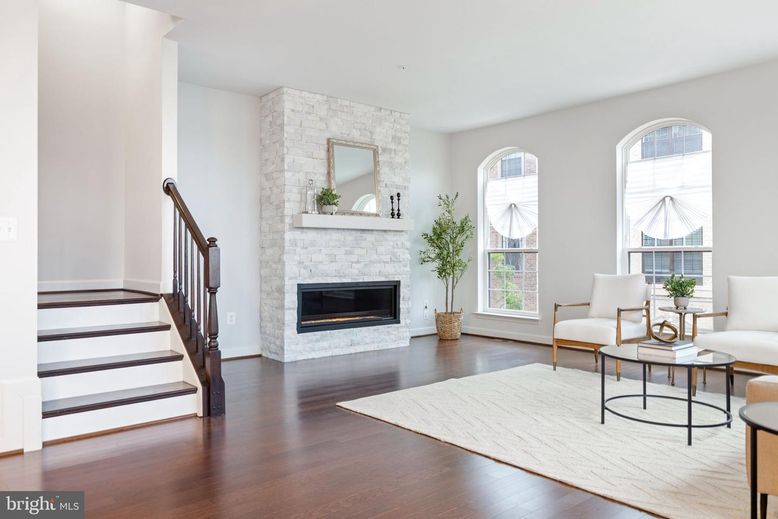 Fireplace, Interior, Living room, Stone Walls, Wood Texture Flooring