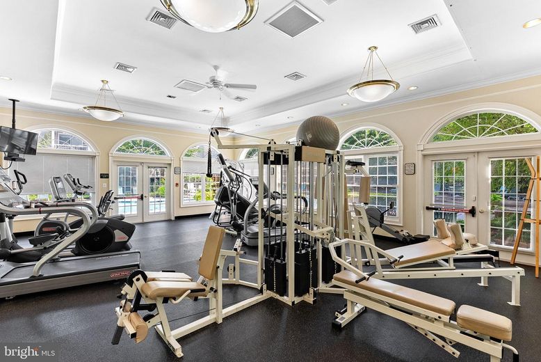 Fitness Equipment, Gym, Interior, Pendant Lights, Recessed Lighting