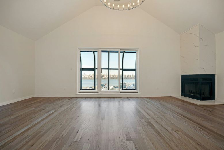 Empty room, Fireplace, Interior, Water, Wood Texture Flooring