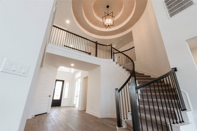 Chandelier, Interior, Recessed Lighting, Wood Texture Flooring