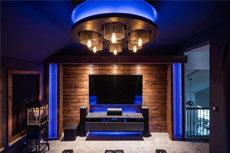 Chandelier, Interior, Wooden Walls
