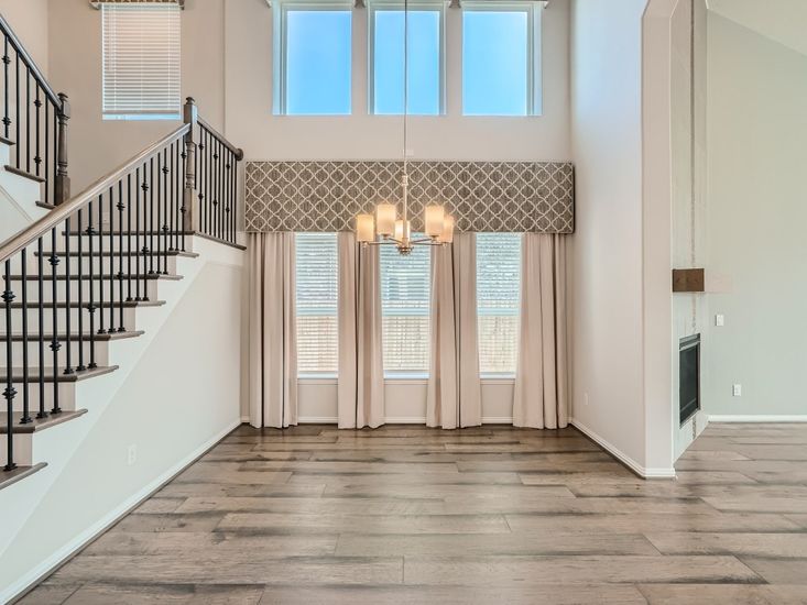 Chandelier, Interior, Pendant Lights, Wood Texture Flooring