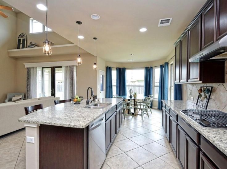 Dining room, Interior, Kitchen, Pendant Lights, Recessed Lighting