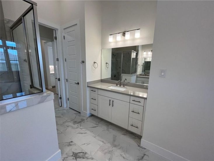 Bathroom, Dual Sink Vanities, Interior, Marble