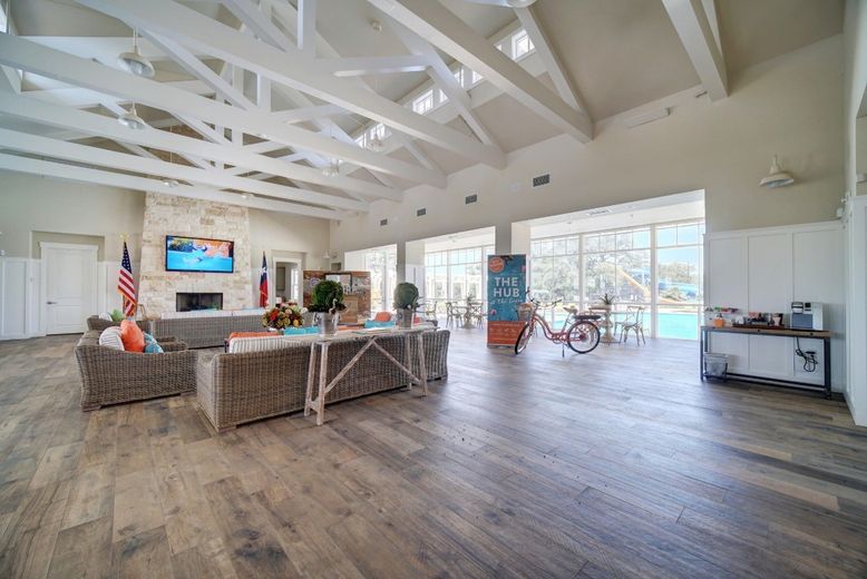 Fireplace, Interior, Living room, Stone Walls, Wood Texture Flooring