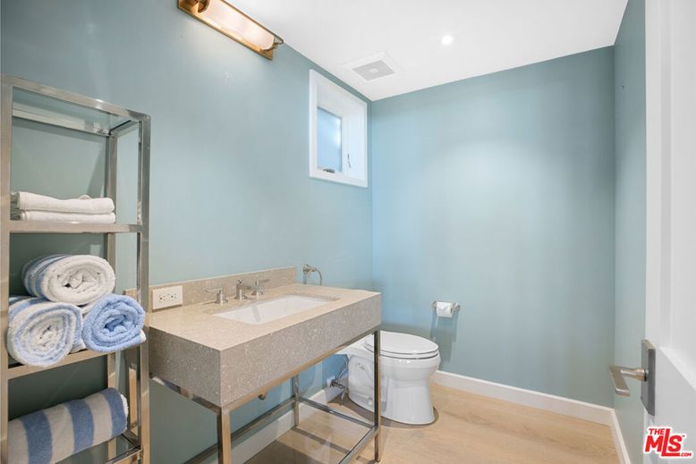 Bathroom, Interior, Recessed Lighting, Wood Texture Flooring