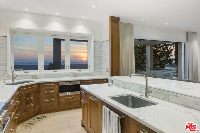 Interior, Kitchen, Recessed Lighting, Stainless Steel Appliances, Water, Wood Texture Flooring