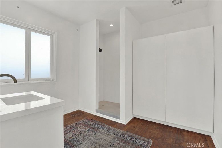 Bathroom, Interior, Recessed Lighting, Wood Texture Flooring