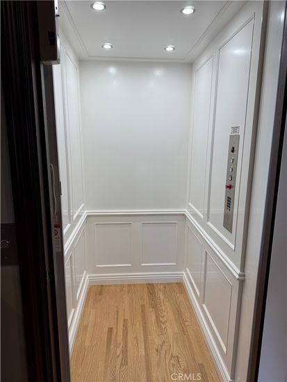 Elevator, Interior, Recessed Lighting, Wood Texture Flooring