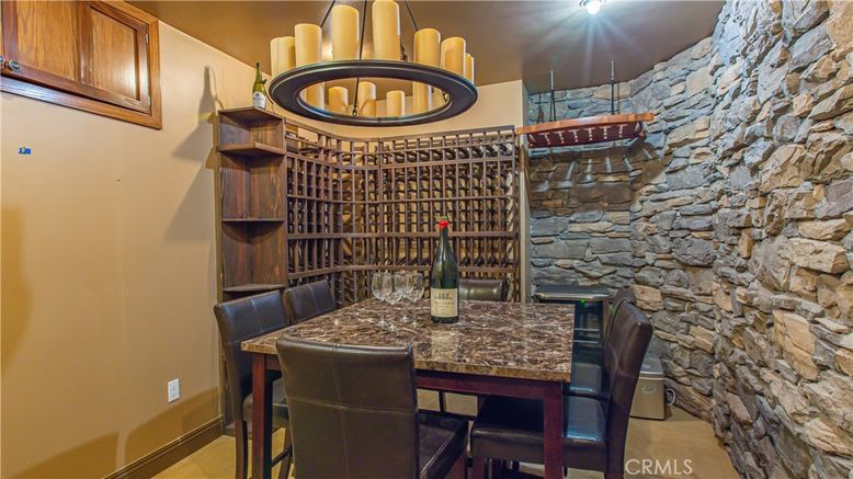 Dining room, Interior, Stone Walls, Wine Storage