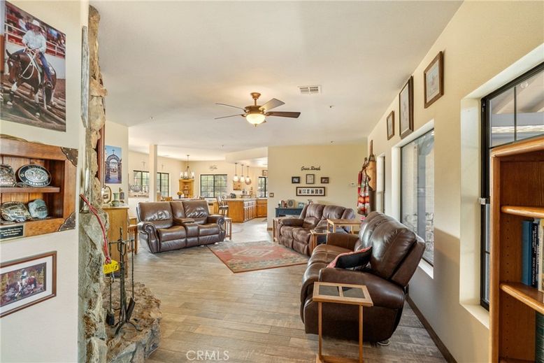 Interior, Kitchen, Living room, Pendant Lights, Recessed Lighting, Wood Texture Flooring