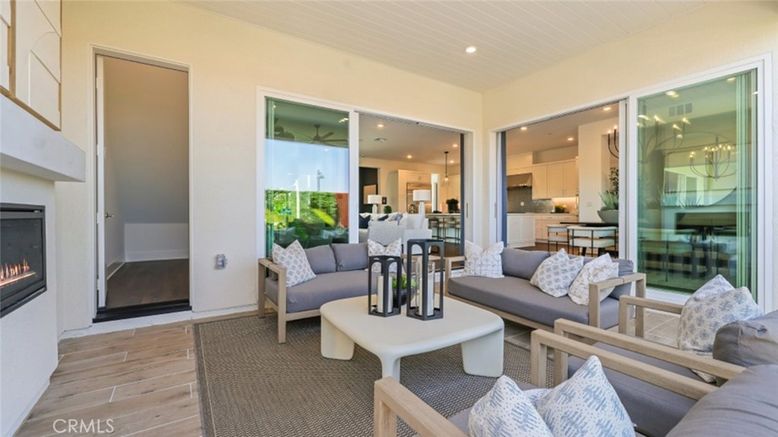 Dining room, Fireplace, Interior, Kitchen, Living room, Pendant Lights, Recessed Lighting, Wood Texture Flooring