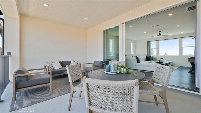 Dining room, Interior, Living room, Recessed Lighting, Wood Texture Flooring