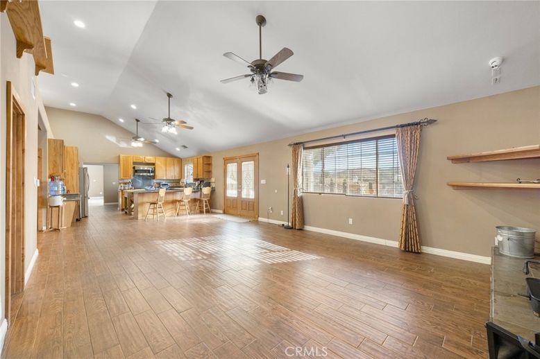Dining room, Interior, Kitchen, Recessed Lighting, Wood Texture Flooring