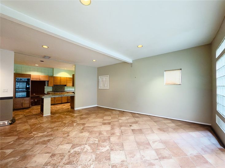 Empty room, Interior, Kitchen, Recessed Lighting