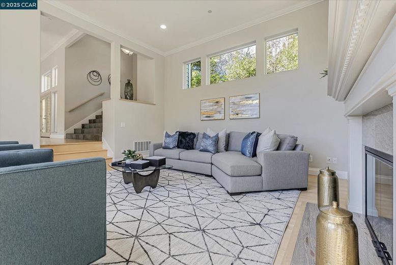 Fireplace, Interior, Living room, Recessed Lighting