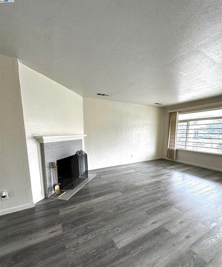 Empty room, Fireplace, Interior, Wood Texture Flooring