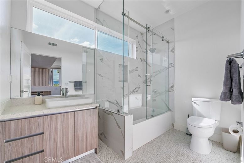 Bathroom, Glass Shower, Interior, Marble Walls