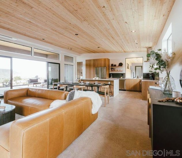 Dining room, Interior, Kitchen, Living room, Recessed Lighting, Wooden Ceilings