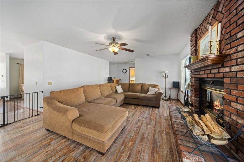 Fireplace, Interior, Living room, Stone Walls, Wood Texture Flooring