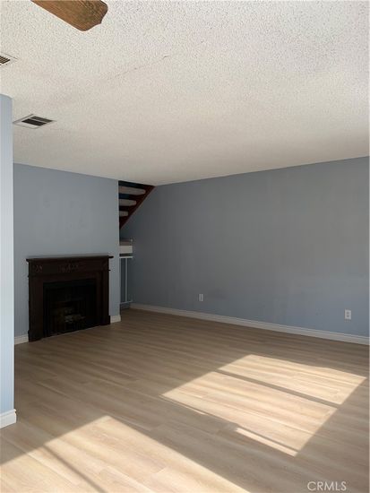 Empty room, Fireplace, Interior, Wood Texture Flooring