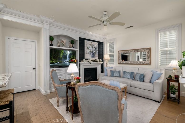 Dining room, Fireplace, Interior, Living room, Wood Texture Flooring