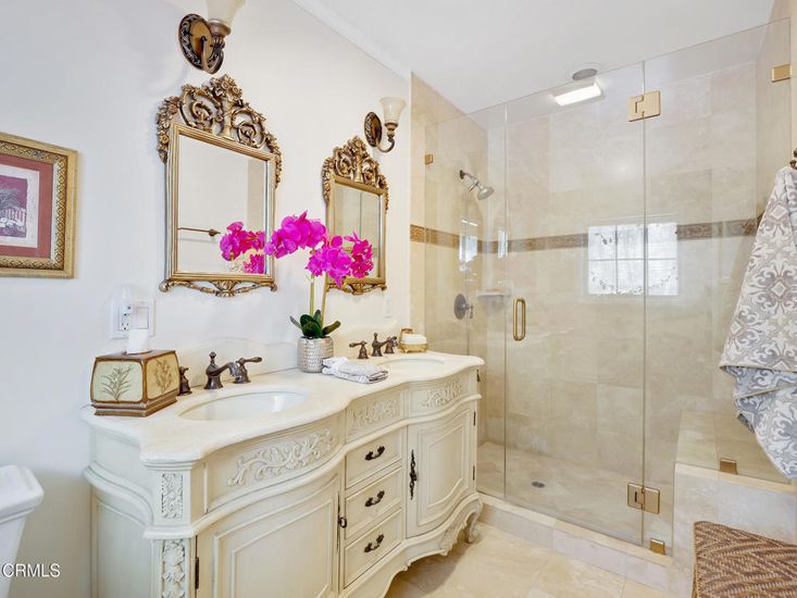 Bathroom, Dual Sink Vanities, Glass Shower, Interior
