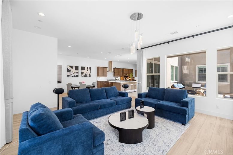 Dining room, Interior, Kitchen, Living room, Pendant Lights, Recessed Lighting, Wood Texture Flooring