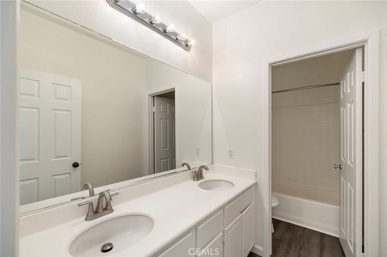 Bathroom, Dual Sink Vanities, Interior, Wood Texture Flooring