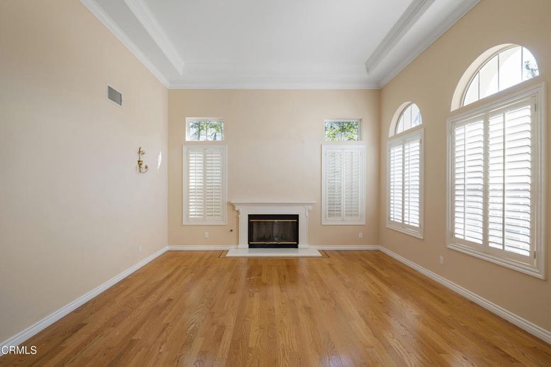 Empty room, Fireplace, Interior, Wood Texture Flooring
